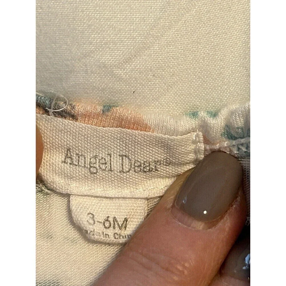 Angel Dear Ruffle Bodysuit with Pastel Dinosaurs 3-6mo
